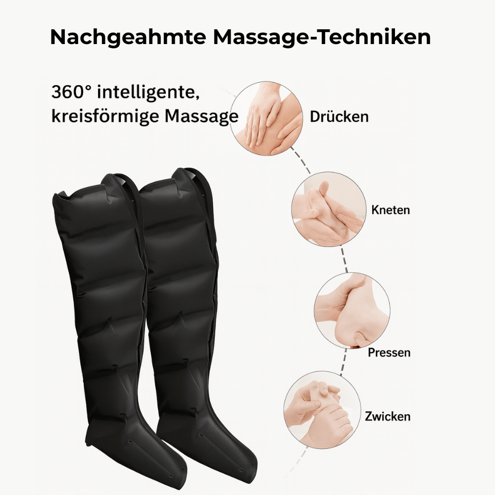 Leevo RelaxBoots – Premium Luftdruck-Beinmassagegerät für tiefe Entspannung & Erholung