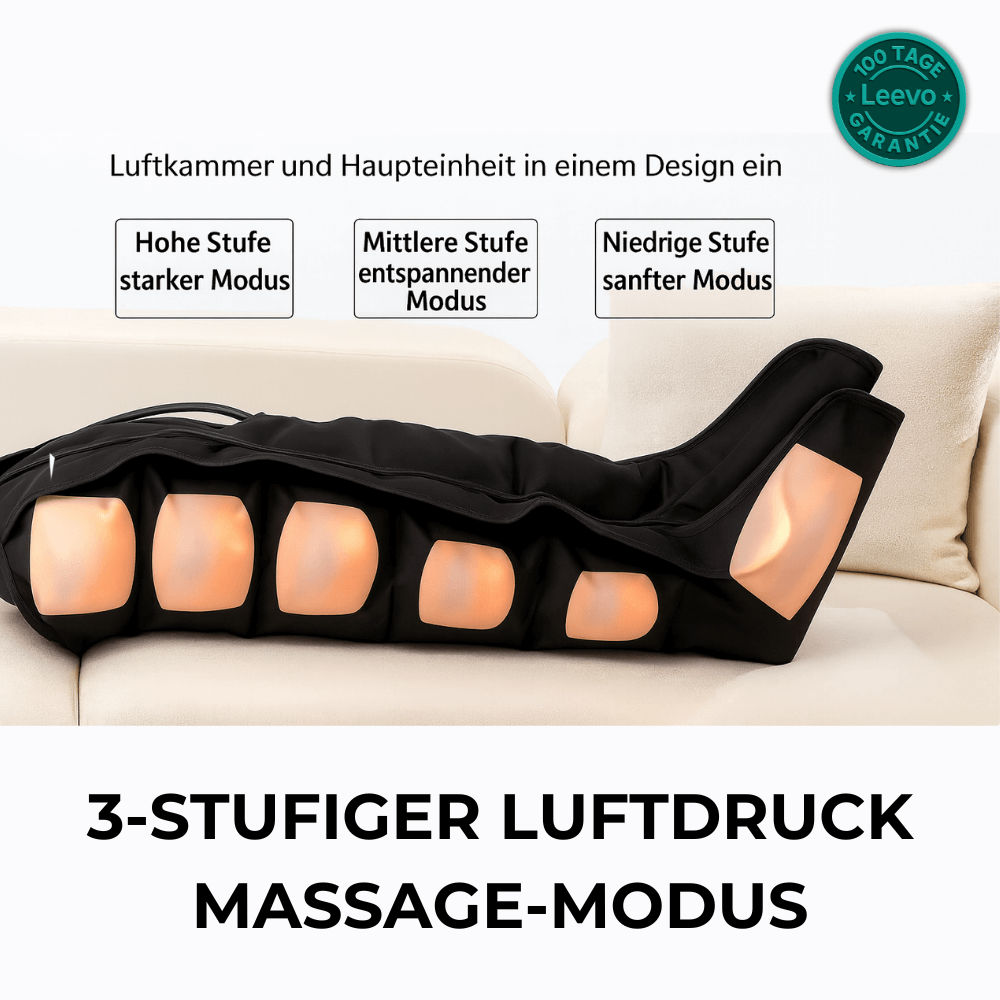 Leevo RelaxBoots – Premium Luftdruck-Beinmassagegerät für tiefe Entspannung & Erholung