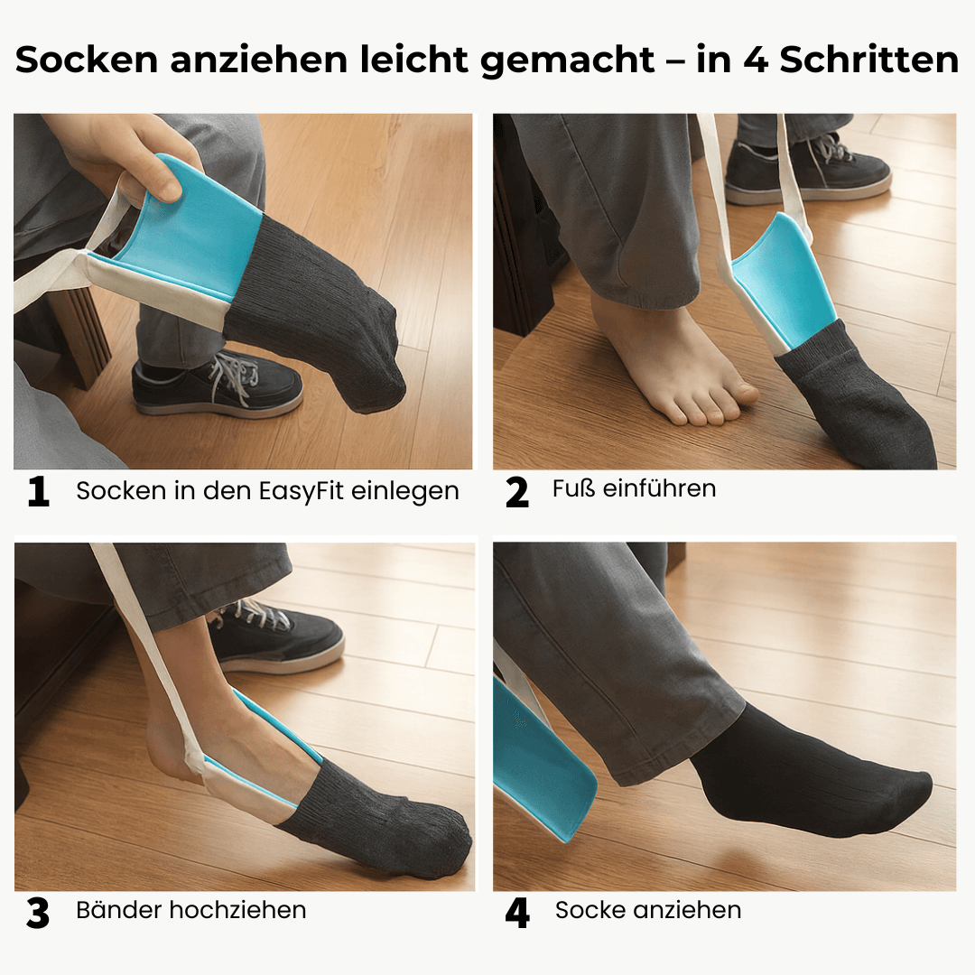 EasyFit – Premium Anziehhilfe für Socken für mehr Selbstständigkeit & Komfort