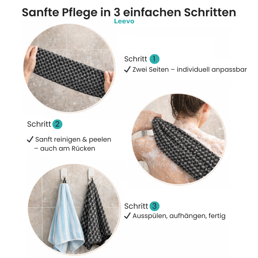 VitalTowel – Sanftes, hygienisches Peeling für Rücken & Körper