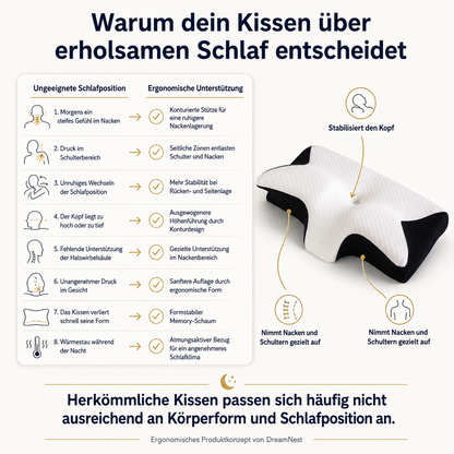 DreamNest – Ergonomisches Nackenkissen