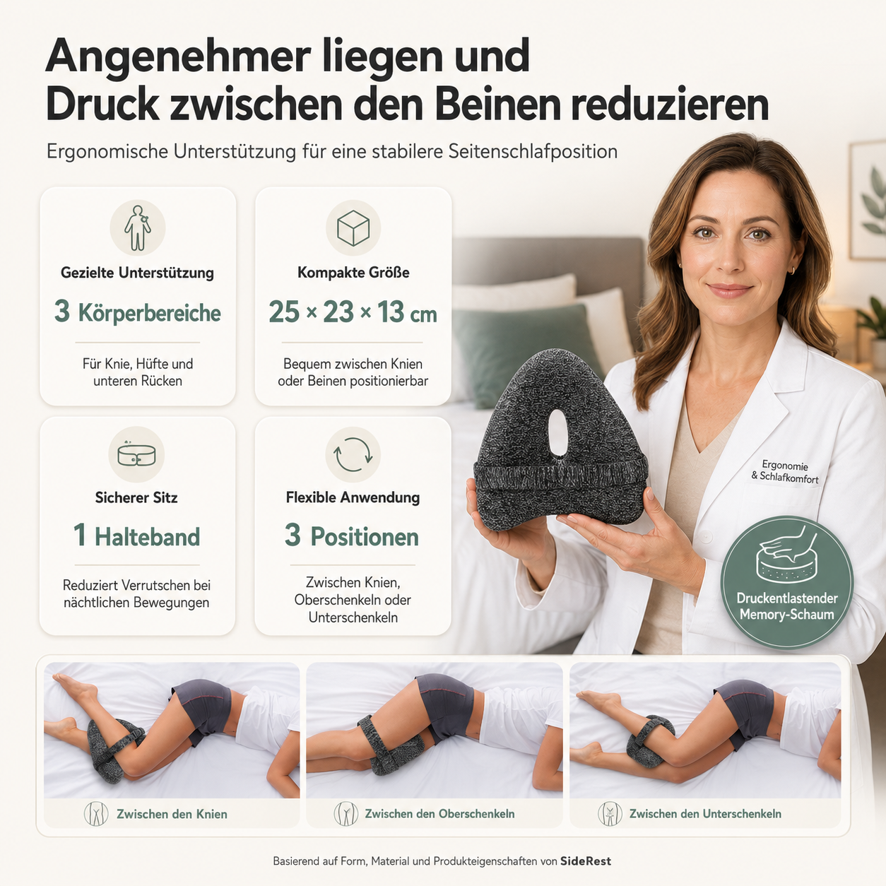SideRest – Orthopädisches Beinkissen