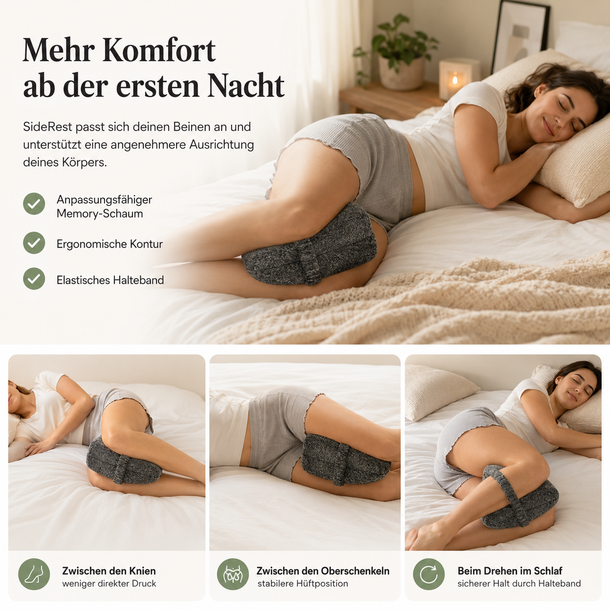 SideRest – Orthopädisches Beinkissen